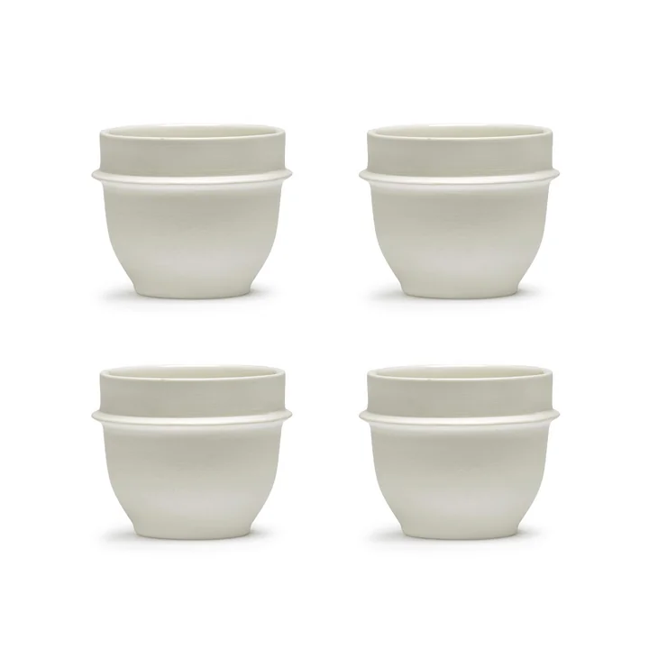 Dune Espresso Kopje van Kelly Wearstler, Albast / Wit (Set van 4) van Serax