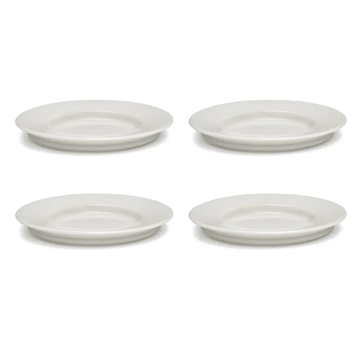 Dune Schotel voor koffiekopje van Kelly Wearstler, Ø 13,5 cm, albast / wit (set van 4) van Serax