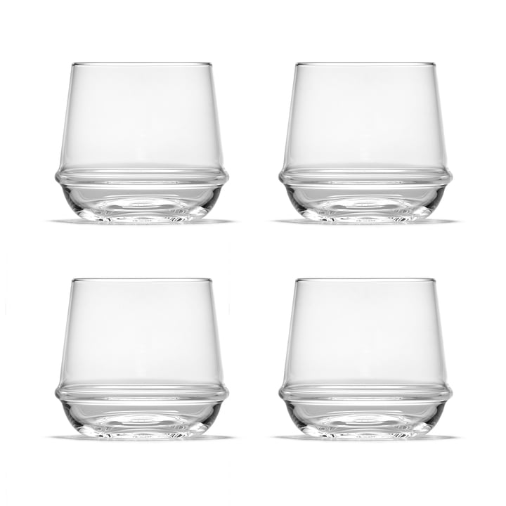 Dune Whiskyglas van Kelly Wearstler, helder (set van 4) by Serax