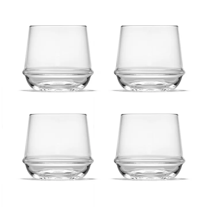 Dune Whiskyglas van Kelly Wearstler, helder (set van 4) by Serax