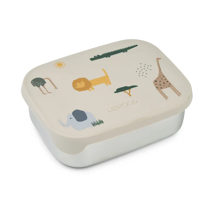 Arthur lunchbox met deksel, safari, zandmix by LIEWOOD