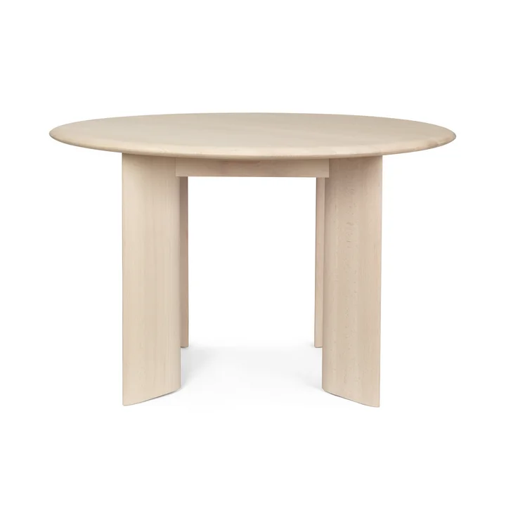 Ferm Living - Bevel Tafel, Ø 117 x H 73 cm, beuken wit geolied