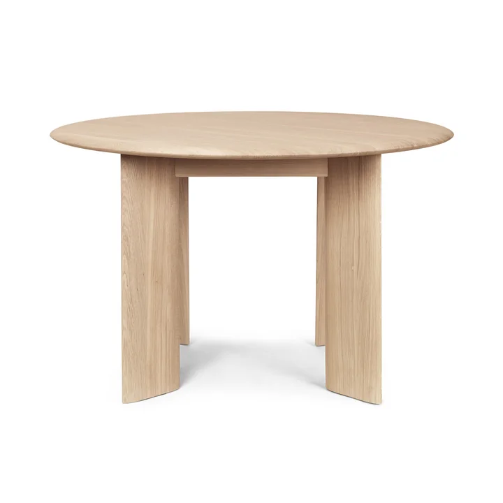 Ferm Living - Bevel Tafel, Ø 117 x H 73 cm, eiken wit geolied