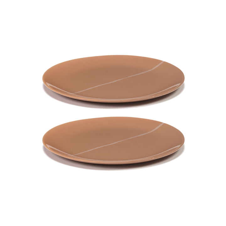 Serax - Zuma Bord van Kelly Wearstler, Ø 23 cm, Sienna / crème oranje (set van 2)