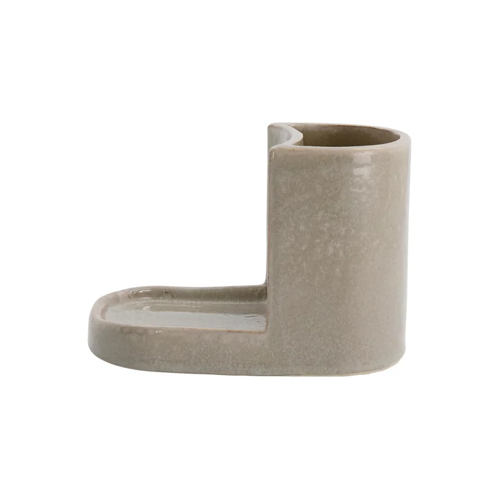 Meraki - Opbergsysteem voor afwasmiddel en afwasborstel Datura, schelpgrijs