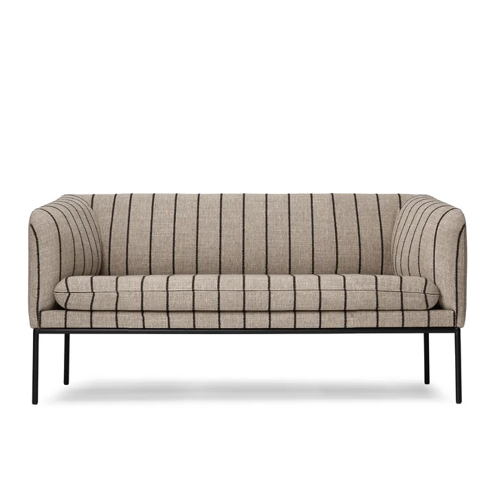 Ferm Living - Turn Sofa , 2-zits, zand / zwart (Pasadina)