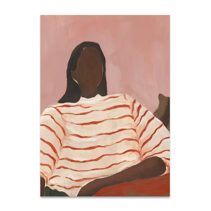 Red Stripes Poster van Paper Collective