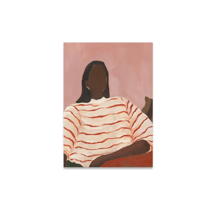 Red Stripes Poster van Paper Collective