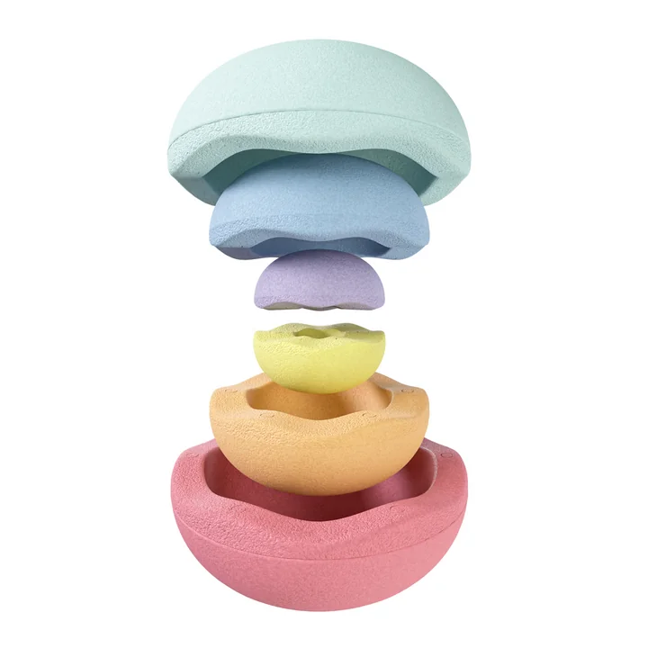 Stapelstein® - Inside regenboog pastel, meerkleurig (set van 6)