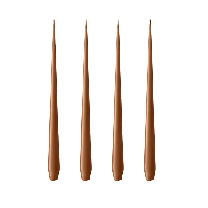 ester & erik - taper kaars, 24 cm, No. 23, raw toffee / mat (set van 4)