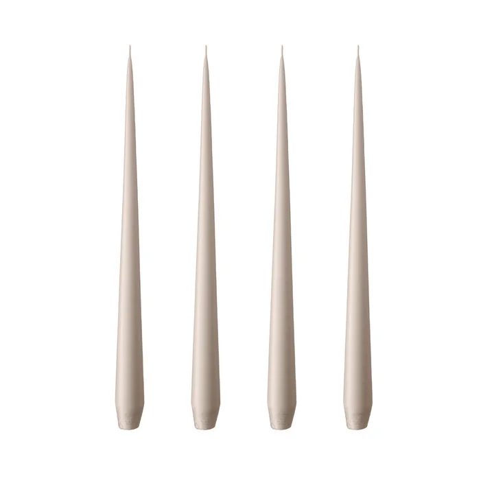 ester & erik - draadkaars, 24 cm, nr. 22, linnengrijs / mat (set van 4)