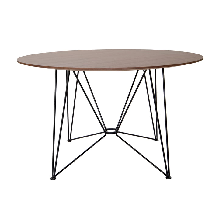 The Ring Table, H 74 x Ø 120 cm, walnootfineer van Acapulco Design