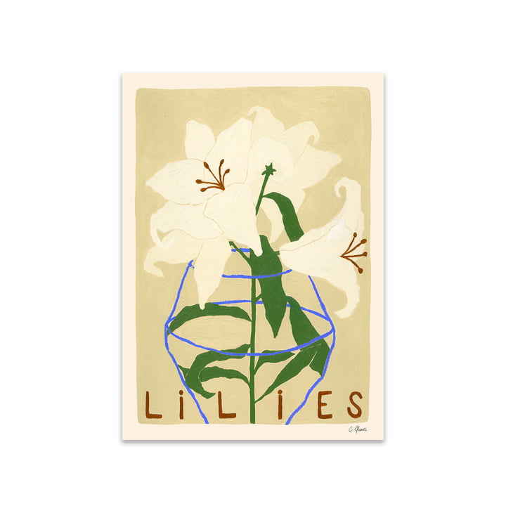 Lilies door Carla Llanos voor The Poster Club