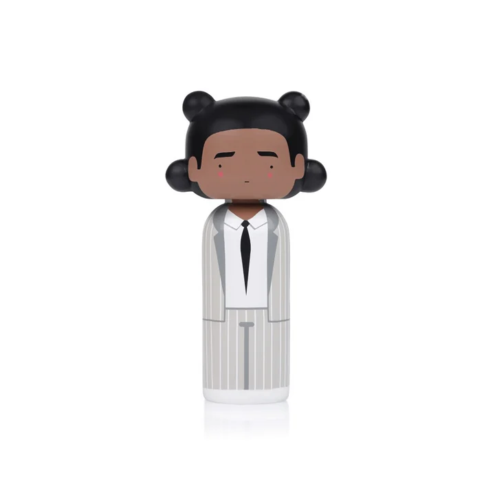 Lucie Kaas - Sketch Inc. houten figuur H 15 cm, Basquiat - drie - punt - kroon