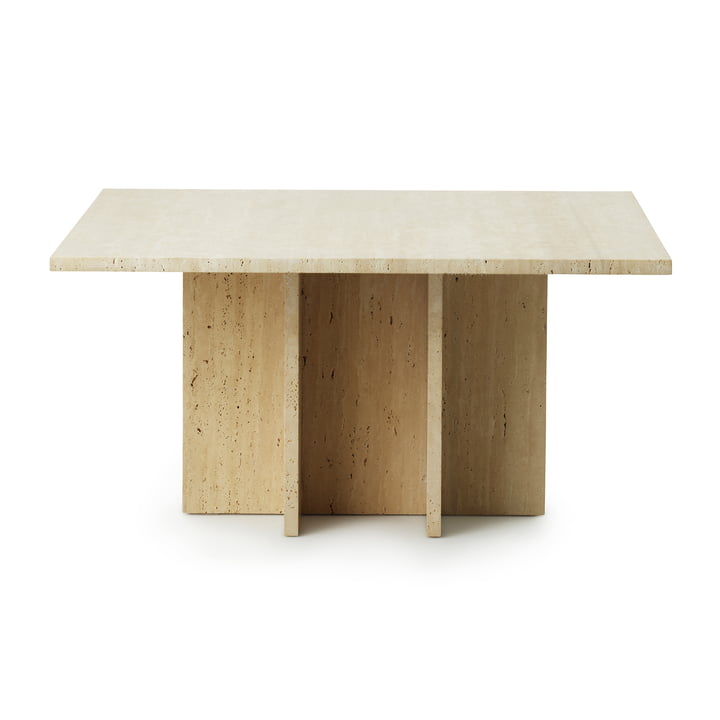 Edge Salontafel, groot, travertin by Normann Copenhagen