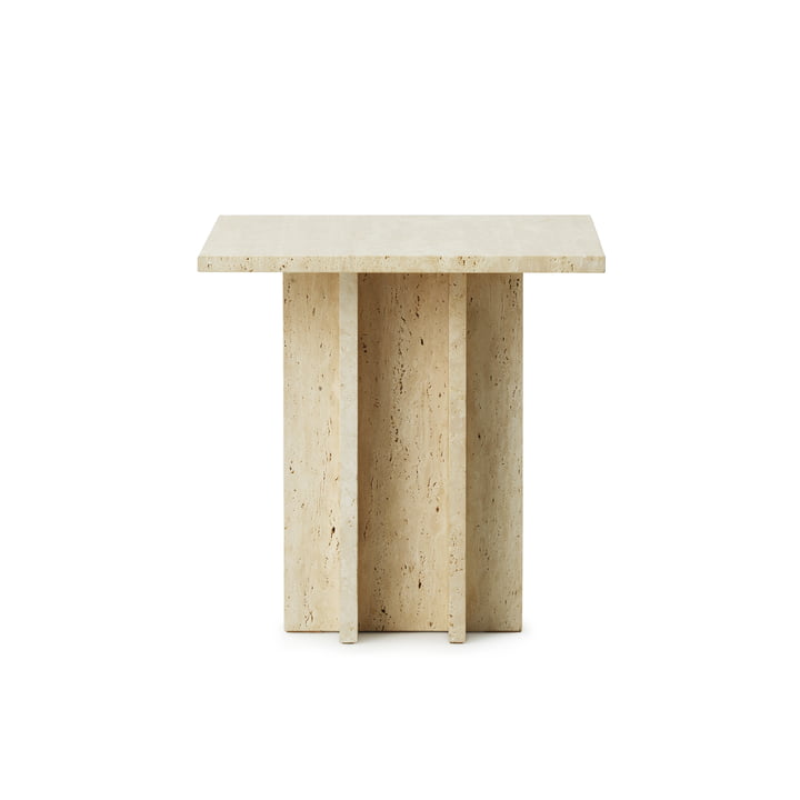 Edge Salontafel, klein, travertin by Normann Copenhagen