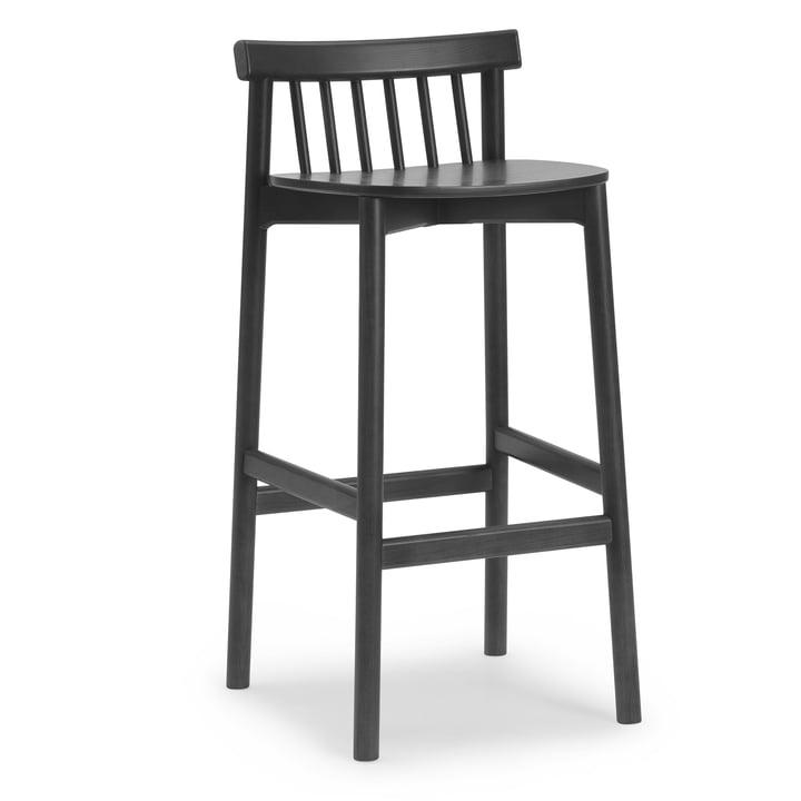 Pind Barkruk, 75 cm, zwart gebeitst door Normann Copenhagen