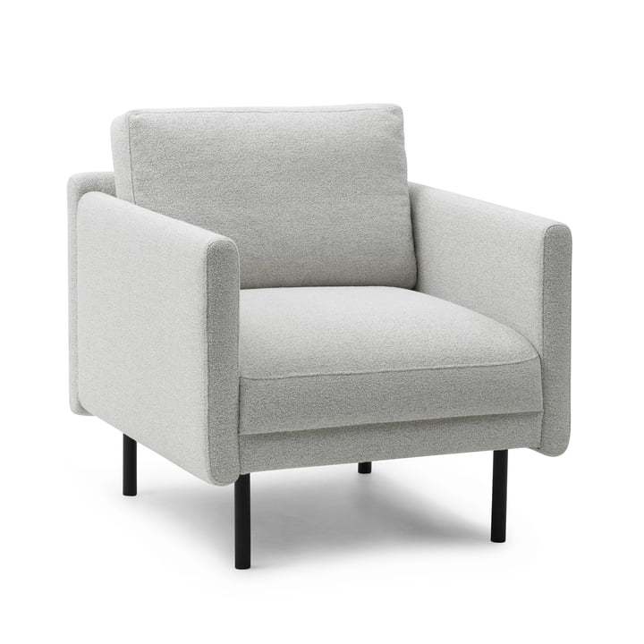 Rar Fauteuil, zwart / Venezia gebroken wit van Normann Copenhagen