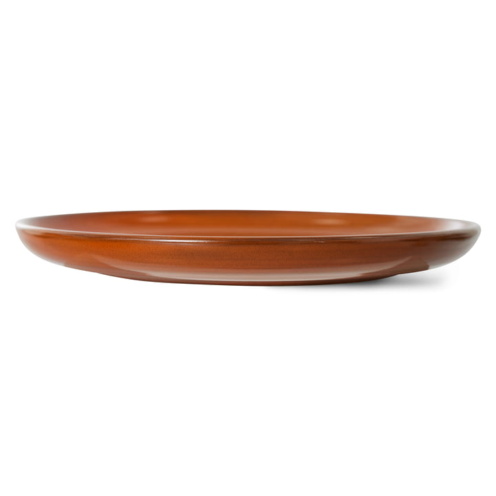 HKliving - Chef Ceramics Bord, Ø 26 cm, burned orange