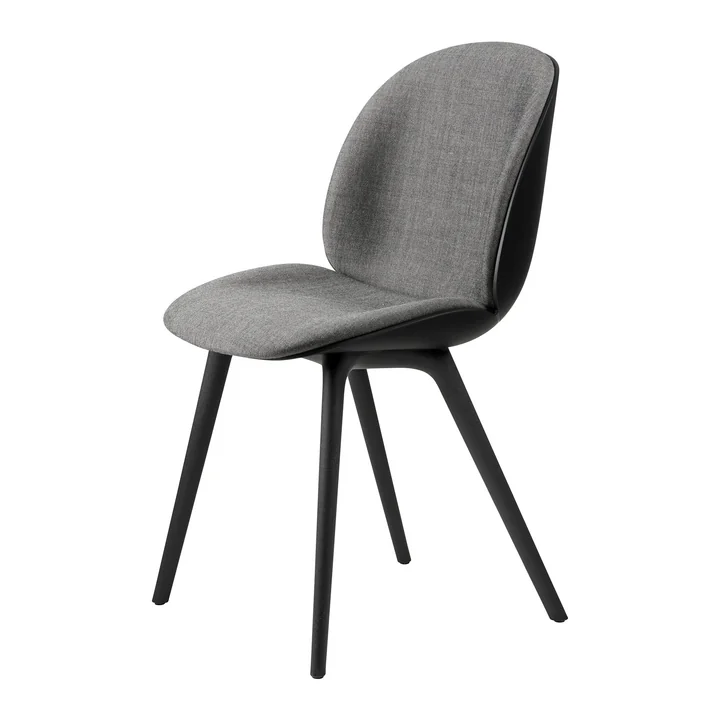 Gubi - Beetle Dining Chair Bekleding voorzijde (kunststof basis), zwart / Remix 3 (152)