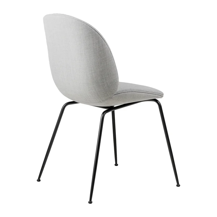 Gubi - Beetle Dining Chair Volledige bekleding (Conic Base), Zwart / Remix 3 (123)