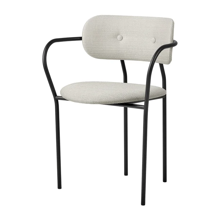 Gubi - Coco Dining Fauteuil volledig gestoffeerd, mat zwart / Eero Special (106)
