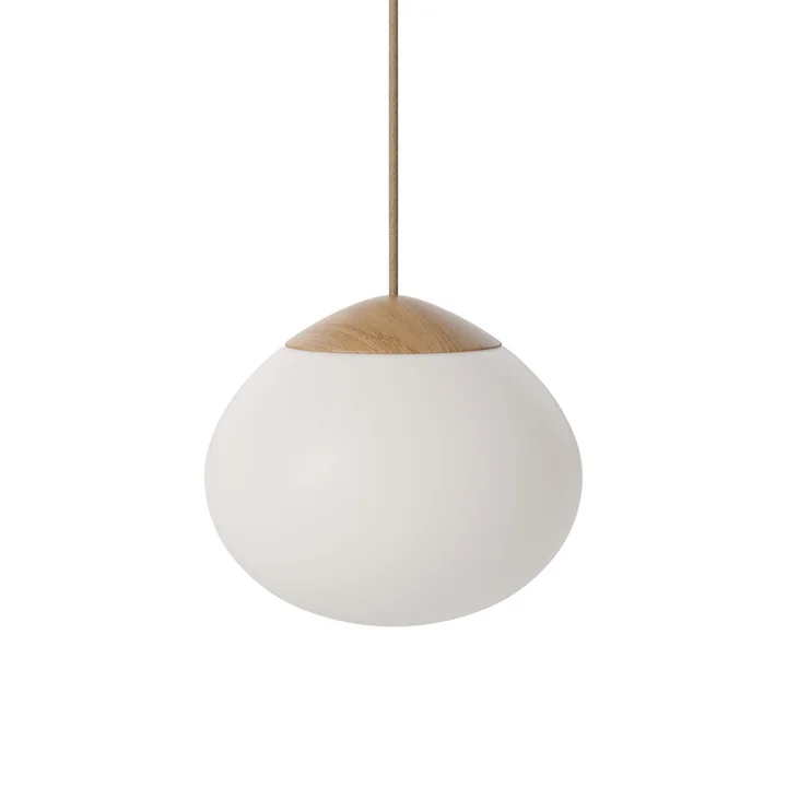 Acorn Hanglamp Ø 21 cm, geolied eiken / mat opaal glas van Bolia