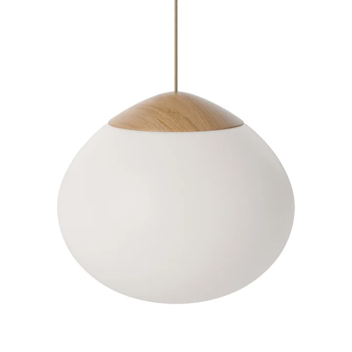 Acorn Hanglamp Ø 41 cm, geolied eiken / mat opaal glas van Bolia