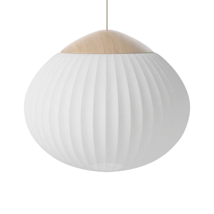 Acorn Hanglamp Ø 64 cm, geolied eiken / mat opaal glas van Bolia