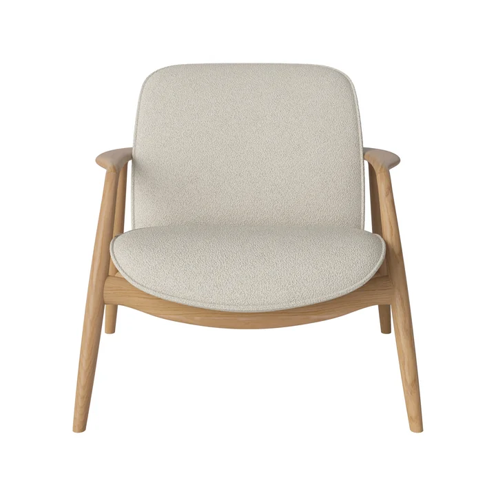Bowie Fauteuil, geolied eikenhout / Nantes lichtbeige van Bolia