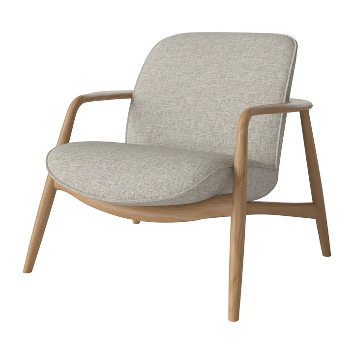 Bowie Fauteuil, geolied eikenhout / Nantes sand van Bolia