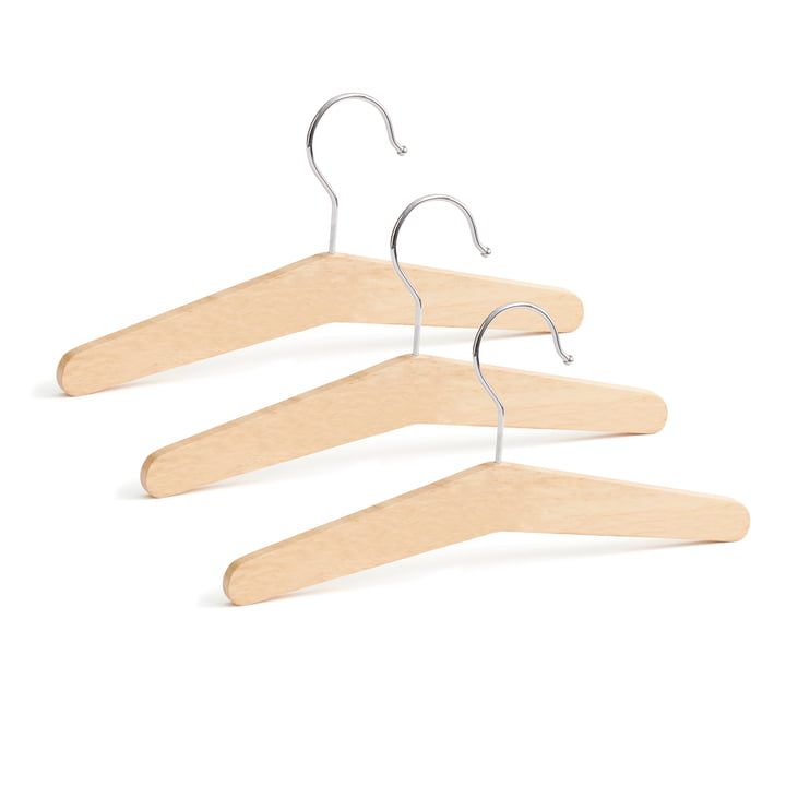 Kids Concept - Saga Kleerhanger, beuken naturel (set van 3)