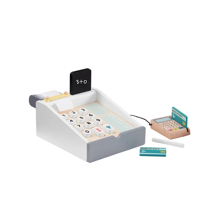 Bistro Speelgoedkassa, kleurrijk (set van 6) van Kids Concept