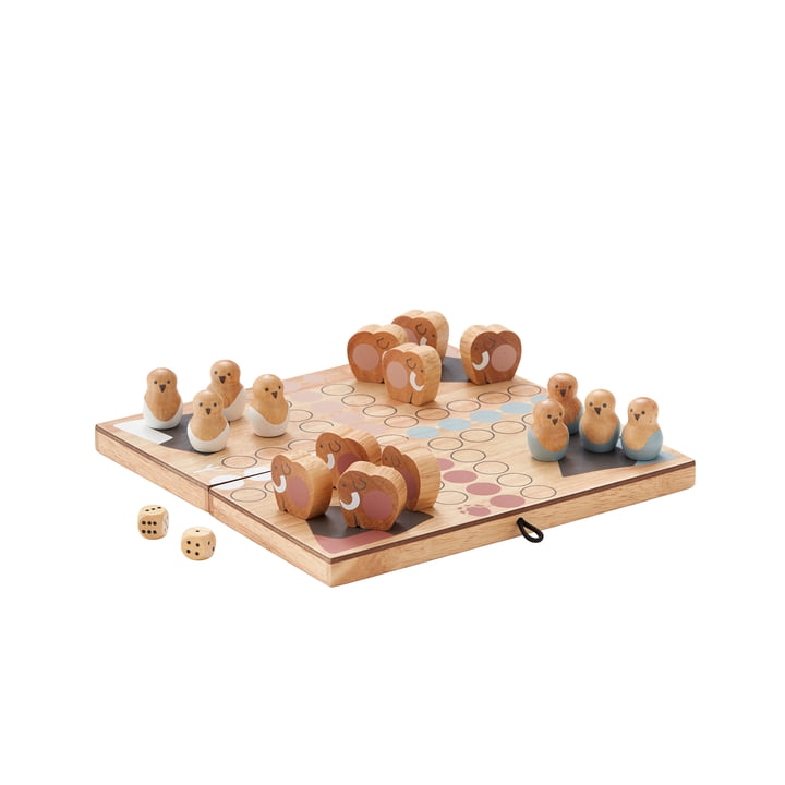 Neo Bordspel Ludo, natuurlijk door Kids Concept