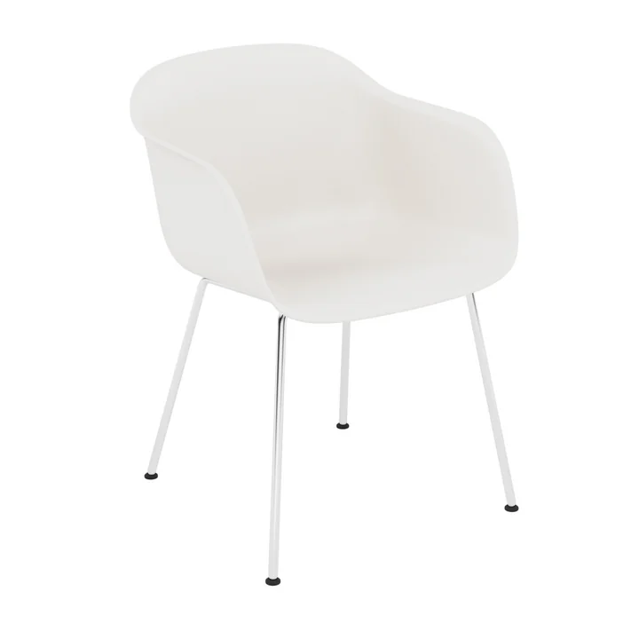 Muuto - Stoelpoot onderstel, chroom / wit gerecycled