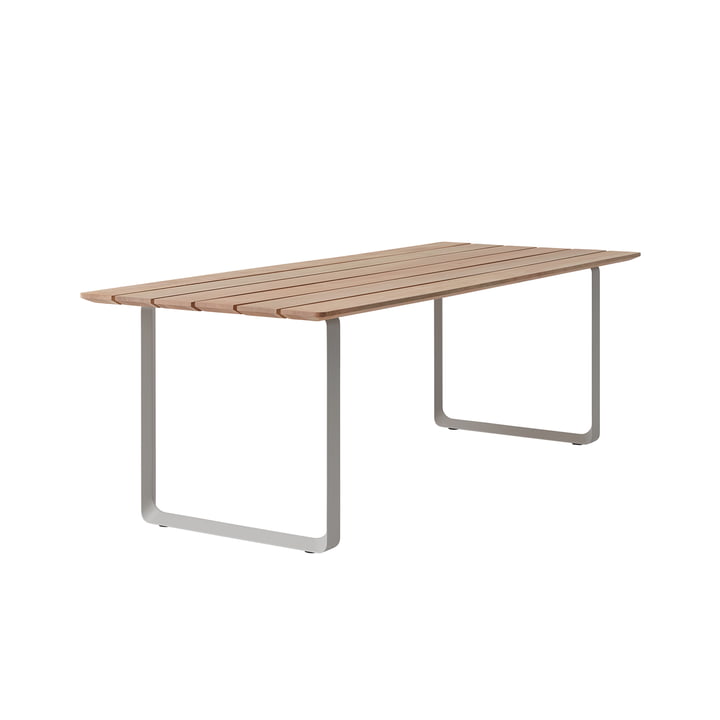 Muuto - 70/70 Tuintafel, 225 x 90 cm, Sapelli / grijs RAL 7044