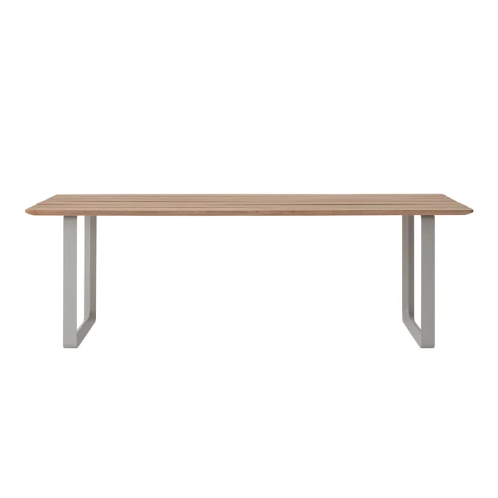 Muuto - 70/70 Tuintafel, 225 x 90 cm, Sapelli / grijs RAL 7044