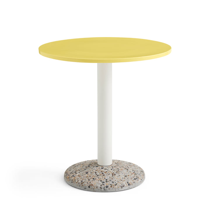 Ceramic Table Ø 70 cm, helder geel van Hay