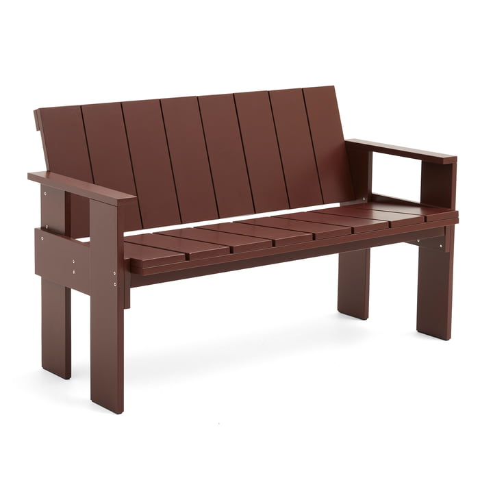 Crate Dining Bench, ijzerrood van Hay