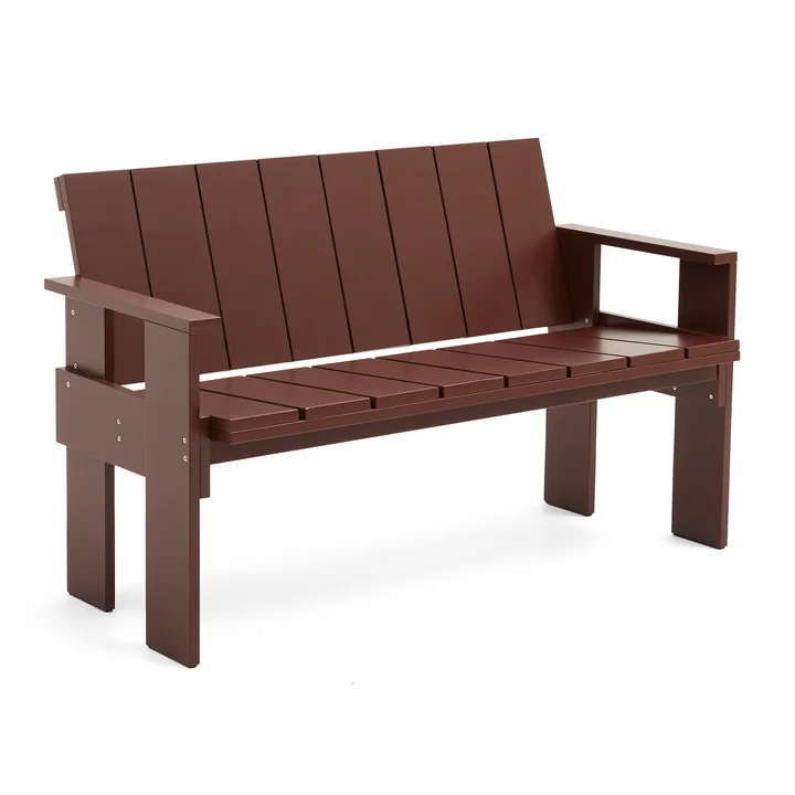 Crate Dining Bench, ijzerrood van HAY
