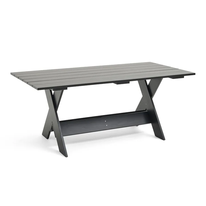 Crate Dining Table, L 180 cm, zwart vanaf HAY
