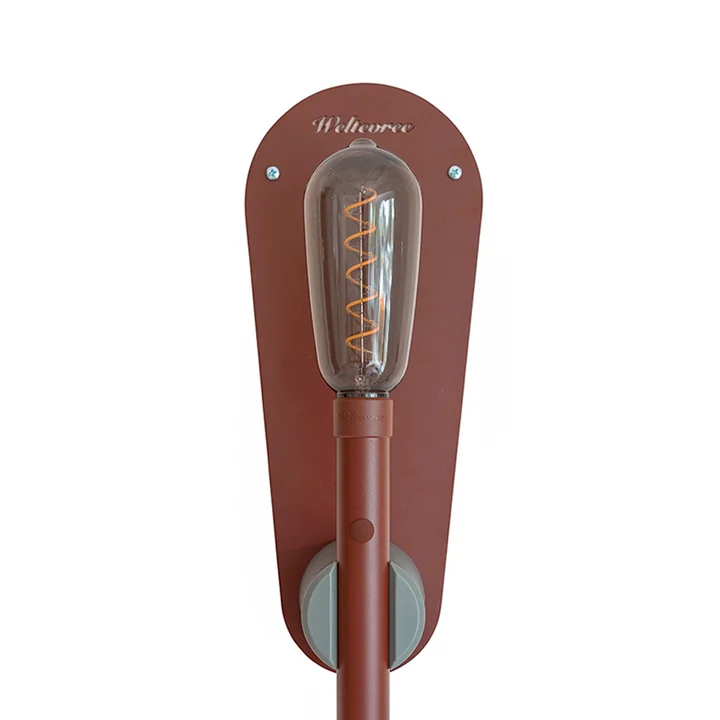 Sticklight Muurbeugel, geoxideerd rood van Weltevree