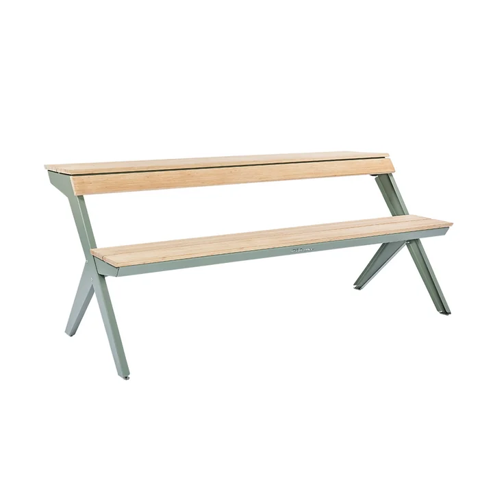 Tablebench Buiten, cementgrijs van Weltevree