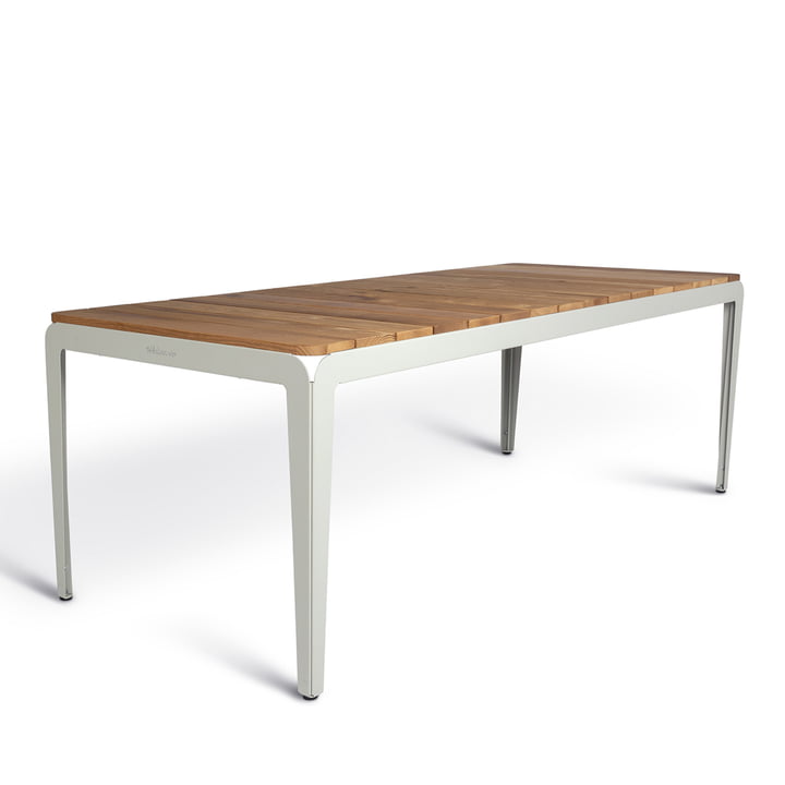 Bended Table Wood Buiten, 220 cm, agaat grijs van Weltevree