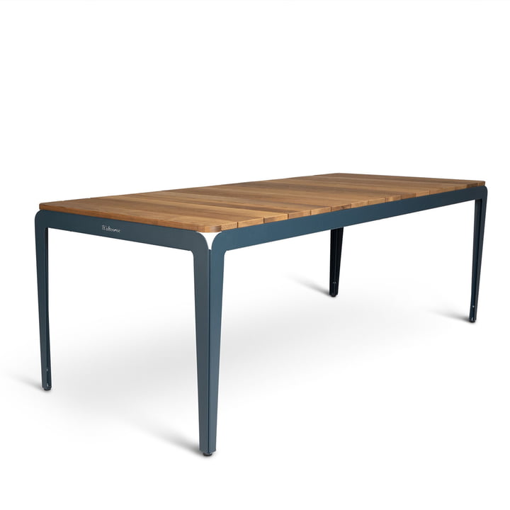 Bended Table Wood Buiten, 220 cm, grijsblauw van Weltevree