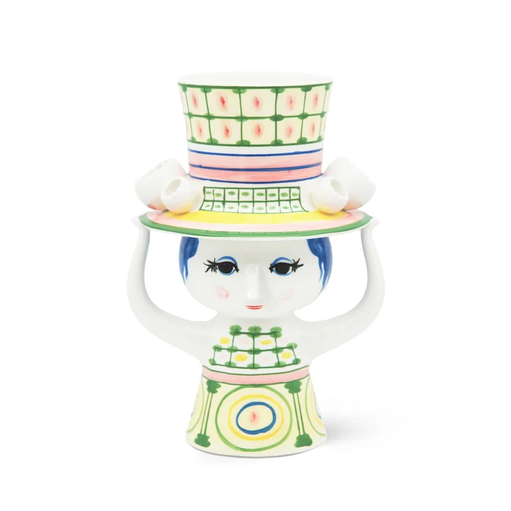 Dame met hoed vaas door Bjørn Wiinblad