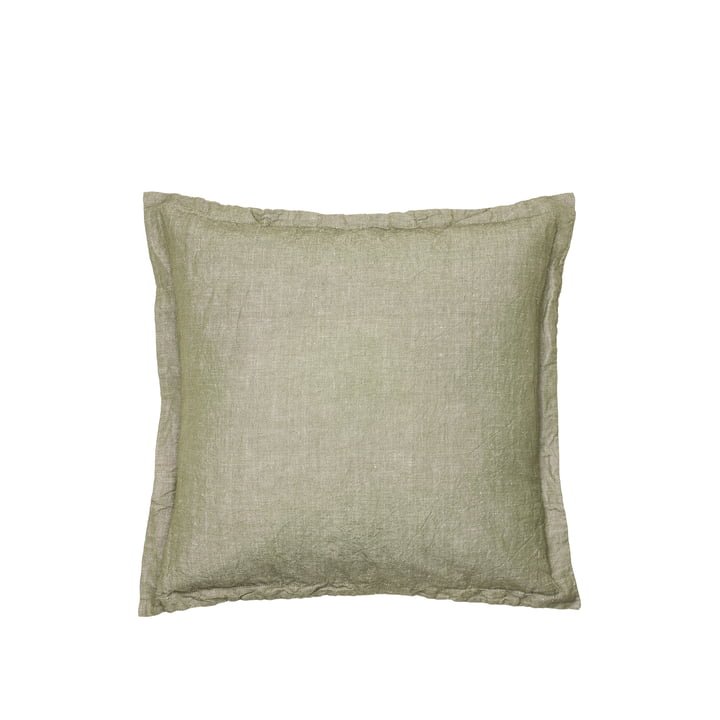 Linn Kussenhoes, 50 x 50 cm, druivenblad groen by Broste Copenhagen