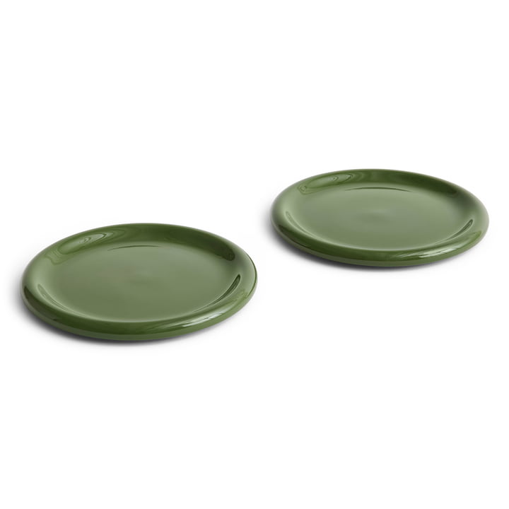 Barro Bord Ø 24 cm, groen (set van 2) van Hay