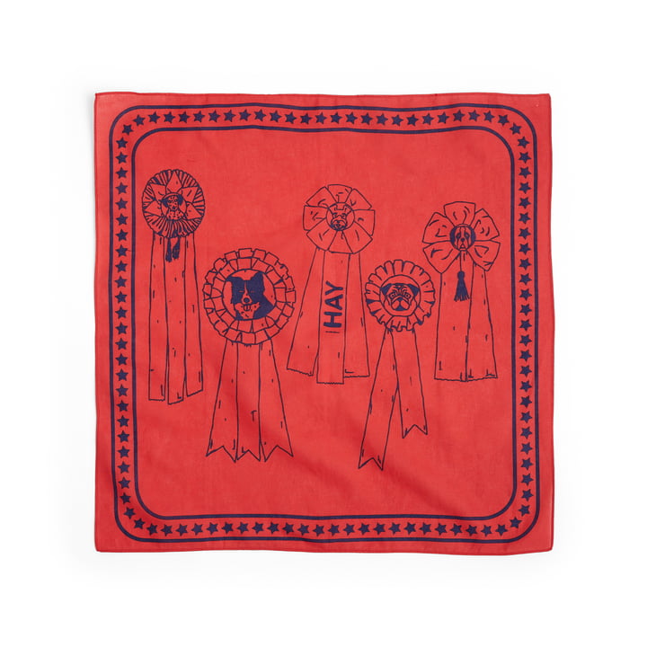 Dogs Hondenhanddoek 55 x 55 cm, rood van Hay