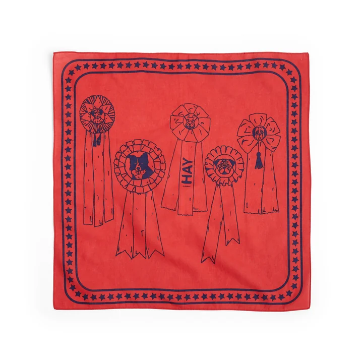 Dogs Hondenhanddoek 55 x 55 cm, rood van HAY